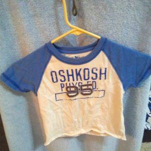3T Osh Kosh Blue/Shite Short Sleeve Shirt Boys